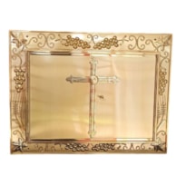 SACRÁRIO DOURADO EXPOSITOR COM OSTENSÓRIO 30X40X30