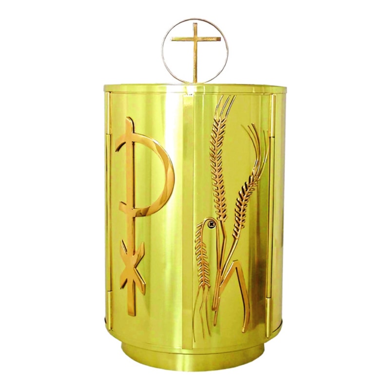 SACRÁRIO PX TRIGO 40CM DE ALTURA DOURADO