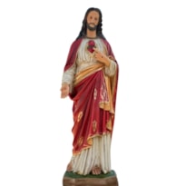 SAGRADO CORAÇÃO DE JESUS, ENVELHECIDO, RESINA, 100CM