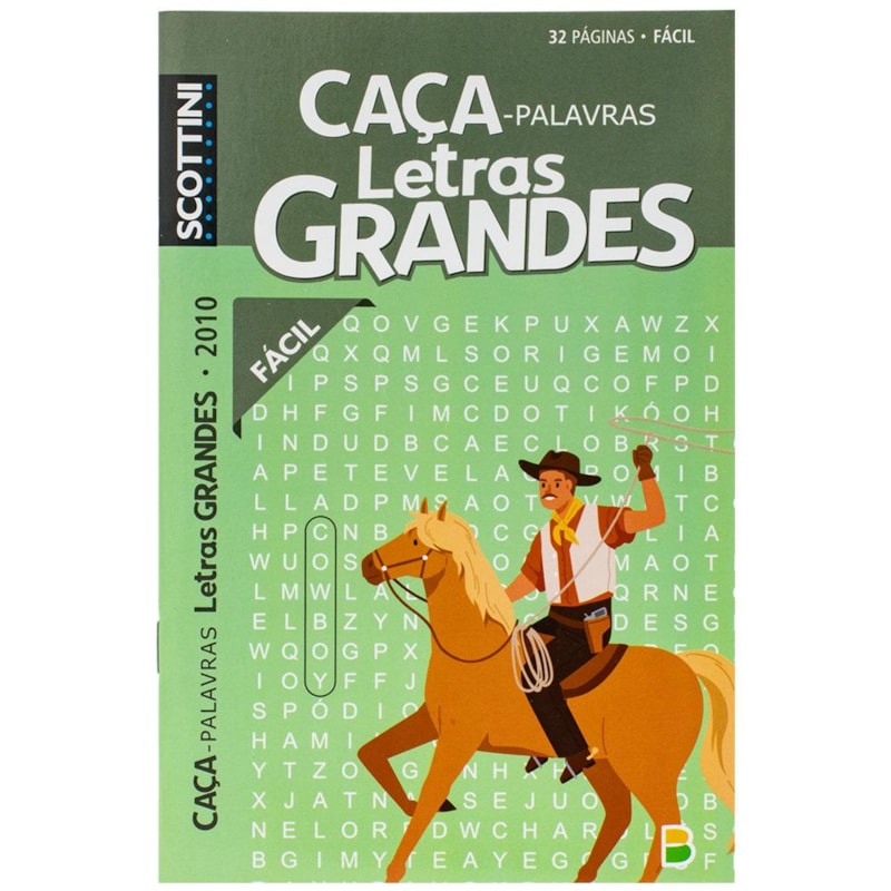 SCOTTINI CAÇA-PALAVRAS LETRAS GRANDES (32P) N.2010 (FÁCIL)