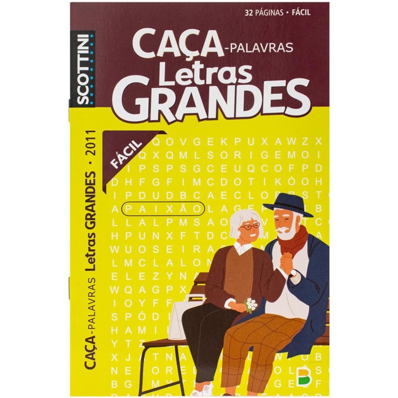SCOTTINI CAÇA-PALAVRAS LETRAS GRANDES (32P) N.2011 (FÁCIL)