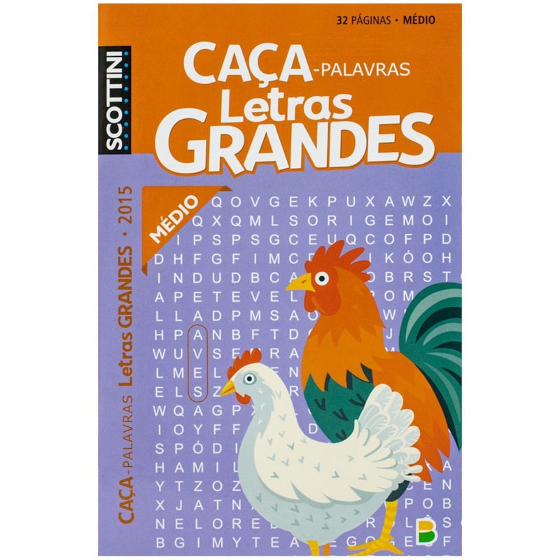 SCOTTINI CAÇA-PALAVRAS LETRAS GRANDES (32P) N.2015 (MÉDIO)