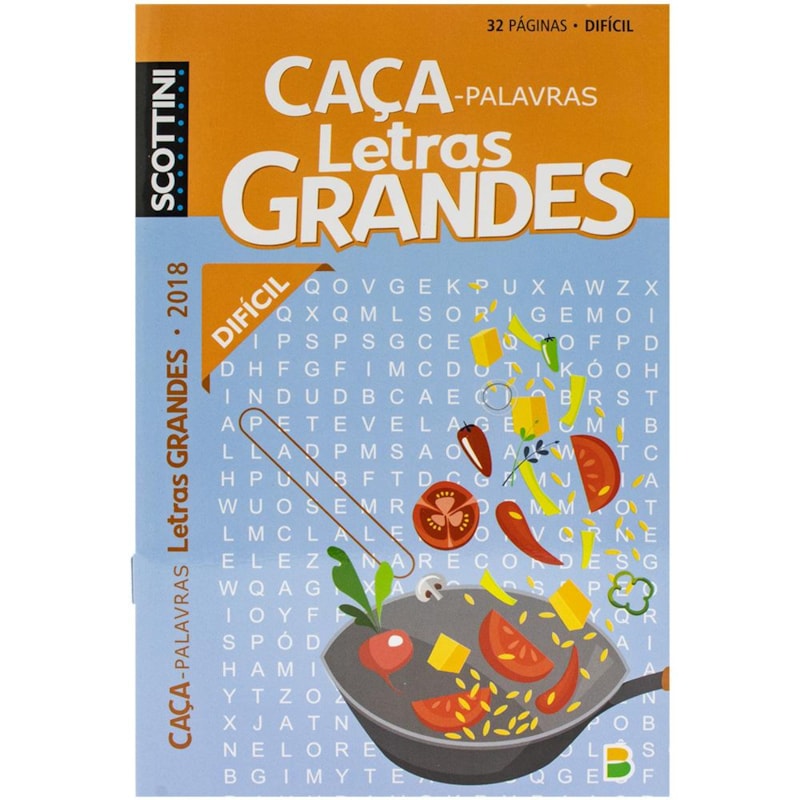 SCOTTINI CAÇA-PALAVRAS LETRAS GRANDES (32P) N.2018 (DIFÍCIL)