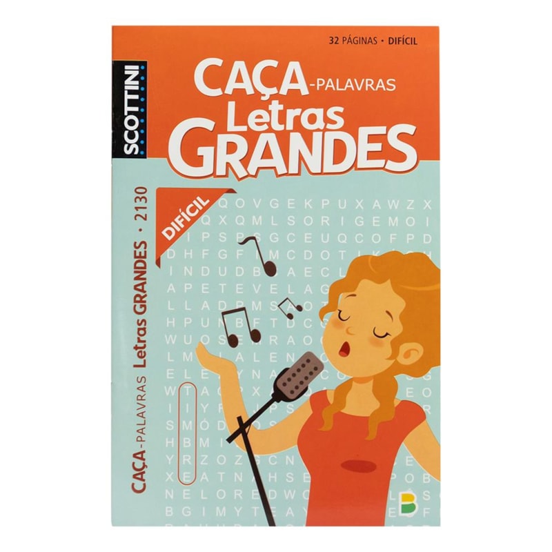 SCOTTINI CAÇA-PALAVRAS LETRAS GRANDES (32P) N.2130 (DIFÍCIL)