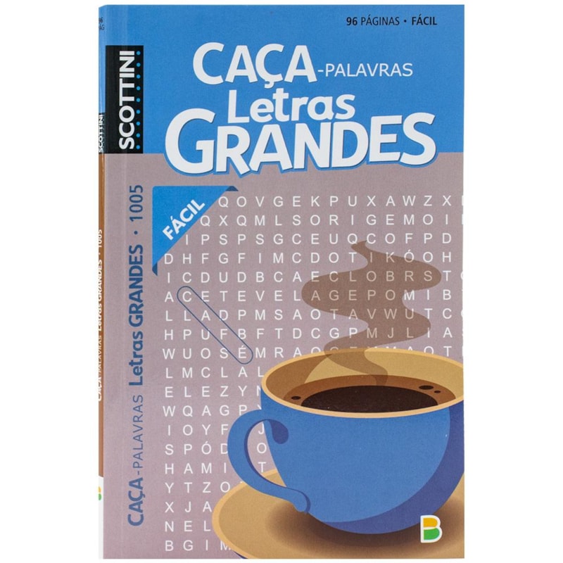 SCOTTINI CAÇA-PALAVRAS LETRAS GRANDES (96P) N.1005 (FÁCIL)