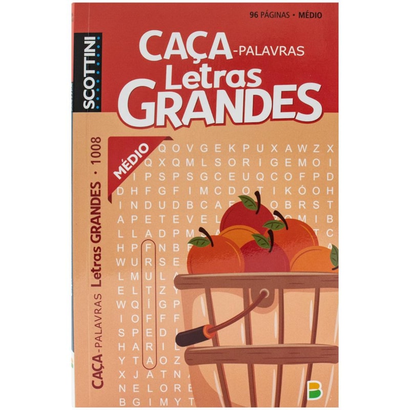 SCOTTINI CAÇA-PALAVRAS LETRAS GRANDES (96P) N.1008 (MÉDIO)