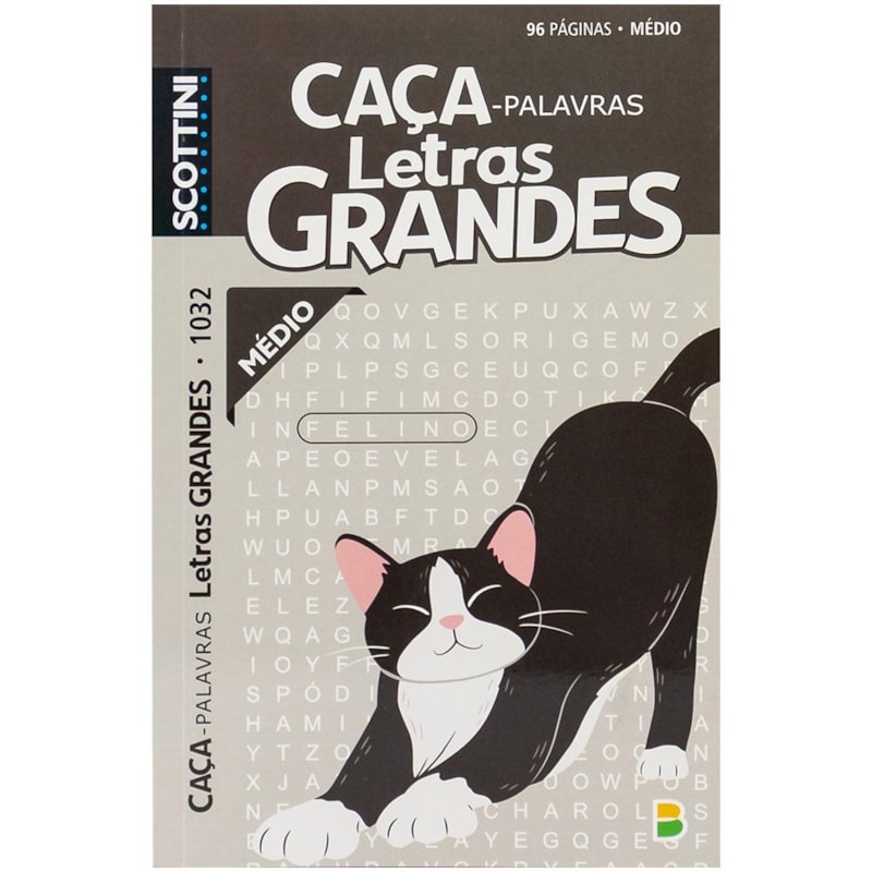 SCOTTINI CAÇA-PALAVRAS LETRAS GRANDES (96P) N.1032 (MÉDIO)