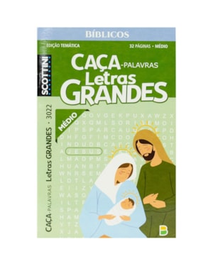 SCOTTINI TEMÁTICO CAÇA-PALAVRAS LETRAS GRANDES BÍBLICO MÉDIO (32P) N.3022