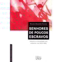 SENHORES DE POUCOS ESCRAVOS - CATIVEIRO E CRIMINALIDADE NUM AMBIENTE RURAL (1830-1888)