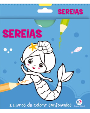 SEREIAS - 2 LIVROS DE COLORIR SANFONADOS