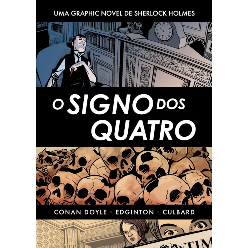 SHERLOCK HOLMES: O SIGNO DOS QUATRO: HQ INÉDITA - ACOMPANHA CARDS E MARCADOR
