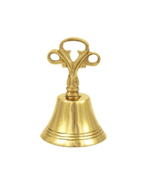 SINETA 12CM DE ALTURA DOURADO CABO DE METAL