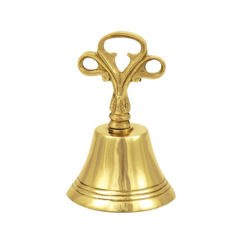 SINETA 12CM DE ALTURA DOURADO CABO DE METAL