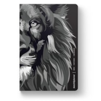 SKETCH & PLANNER - LION COLORS BLACK & WHITE: ORE, ESTUDE, DESENHE
