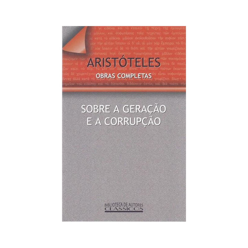 SOBRE A GERACAO E A CORRUPCAO