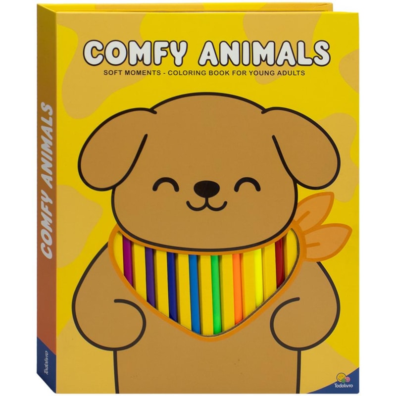 SOFT MOMENTS - COLORING BOOK FOR YOUNG ADULTS: COMFY ANIMALS