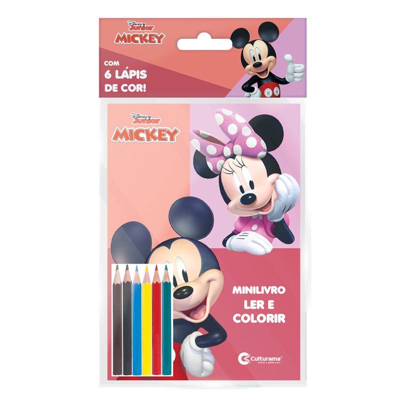 SOLAPA POP MINILIVRO LER E COLORIR COM LÁPIS - MICKEY