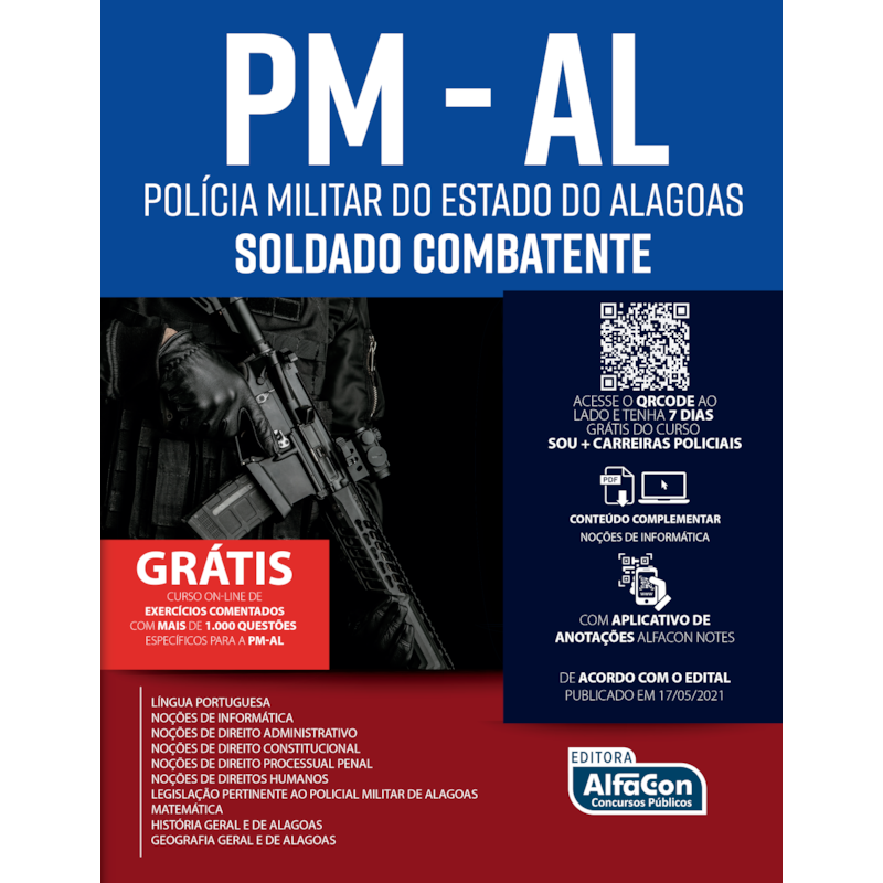SOLDADO COMBATENTE - POLÍCIA MILITAR DO ESTADO DO ALAGOAS - PM-AL - EDITAL 2021