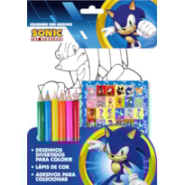SONIC COLORINDO COM ADESIVOS