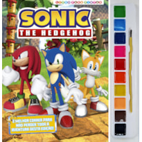 SONIC LIVRO PARA PINTAR COM AQUARELA