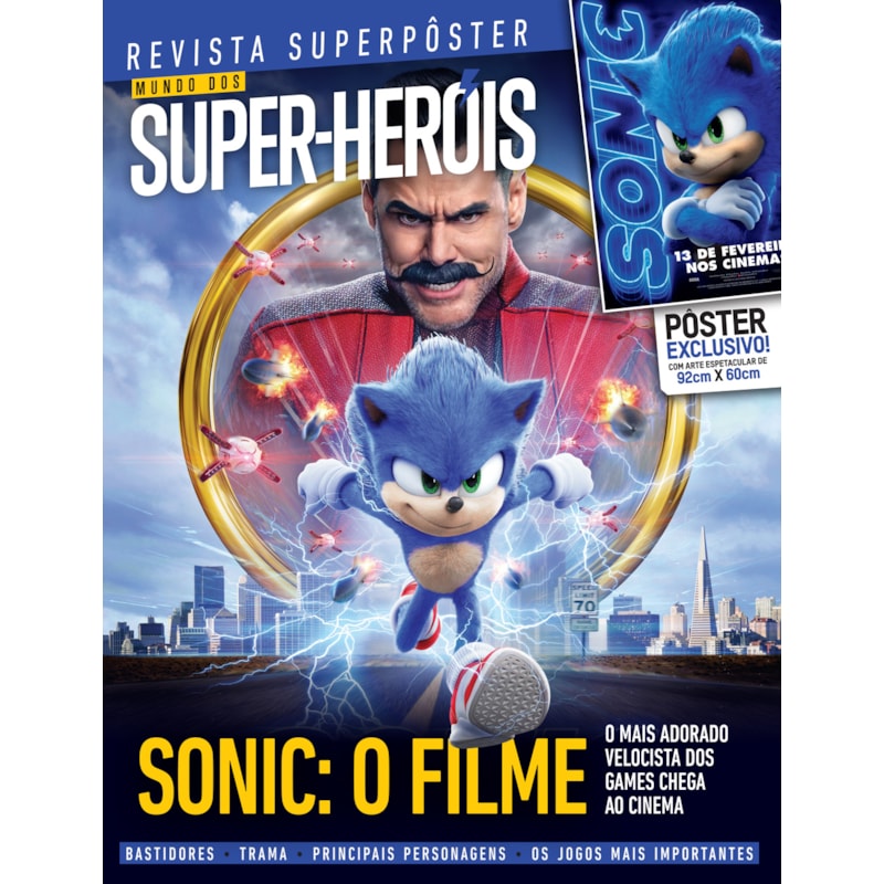 SONIC: O FILME - SUPERPÔSTER MUNDO DOS SUPER-HERÓIS
