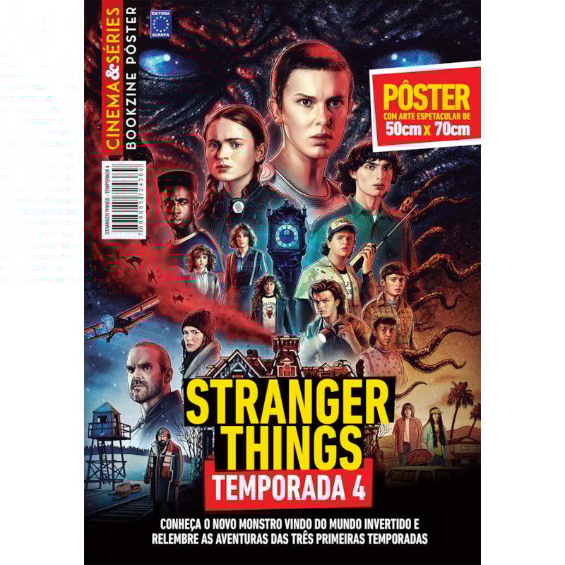 STRANGER THINGS 4 - ARTE B - SUPERPÔSTER CINEMA E SÉRIES