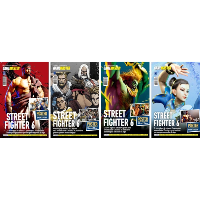 STREET FIGHTER 6 - ARTE A+B+C+D - SUPERPÔSTER GAME MASTER