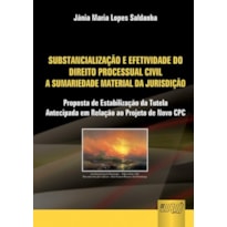 SUBSTANCIALIZAÇÃO E EFETIVIDADE NO DIREITO PROCESSUAL CIVIL - A SUMARIEDADE MATERIAL DA JURISDIÇÃO - PROPOSTA DE ESTABILIZAÇÃO DA TUTELA ANTECIPADA EM RELAÇÃO AO PROJETO DE NOVO CPC