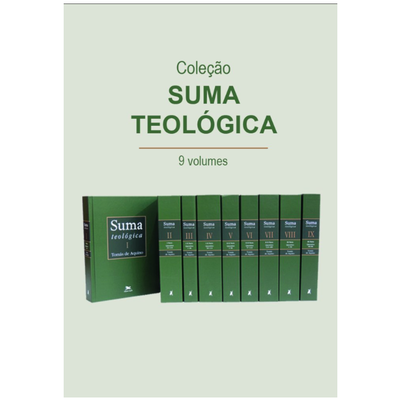 SUMA TEOLÓGICA - COLEÇÃO 9 VOLUMES - BILÍNGUE - CAPA DURA