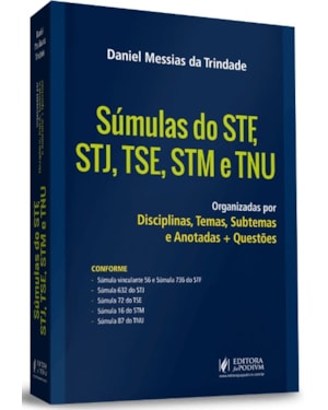 SÚMULAS DO STF, STJ, TSE, STM E TNU - ORGANIZADAS POR DISCIPLINAS, TEMAS, SUBTEMAS ANOTADAS + QUESTÕES