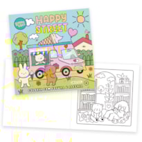 SUNNY VIBES: HAPPY STREET - COLORIR COM FOFURA E ALEGRIA - LIVRO DE COLORIR