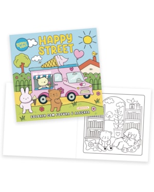 SUNNY VIBES: HAPPY STREET - COLORIR COM FOFURA E ALEGRIA - LIVRO DE COLORIR