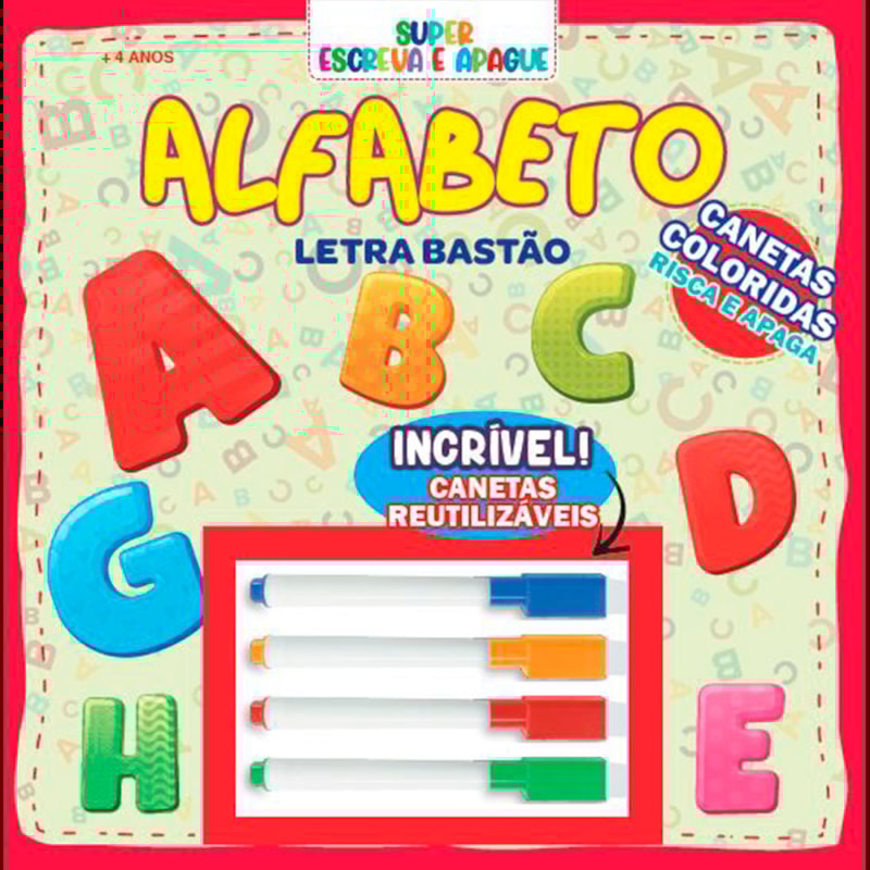 SUPER ESCREVA E APAGUE - ALFABETO
