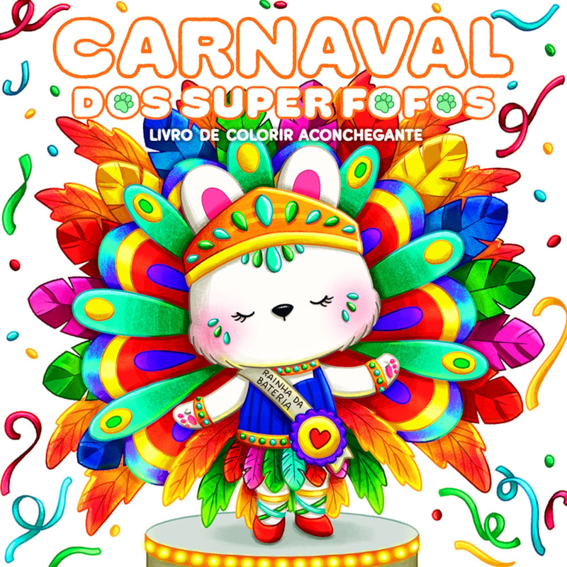 SUPER FOFOS NO CARNAVAL: LIVRO DE COLORIR ADULTO CUTE & COMFY - SUCESSO DO TIKTOK