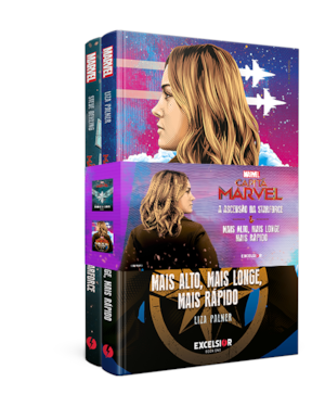 Super kit capitã marvel: dois livros em capa dura e sobrecapa: (capitã marvel: mais alto, mais longe, mais rápido + capitã marvel: a ascensão da starforce)