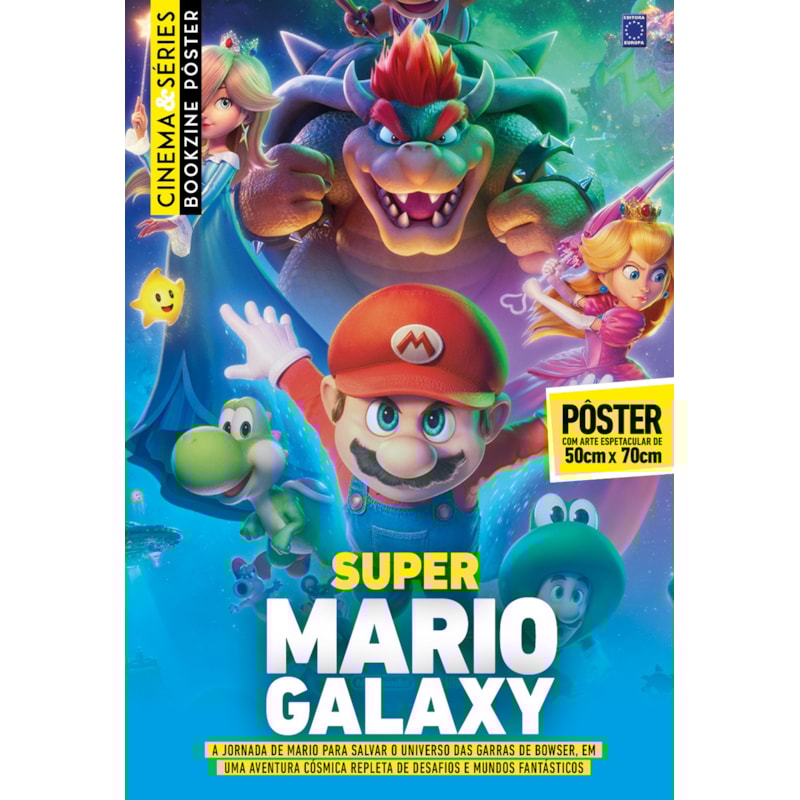 SUPER MARIO GALAXY (VERSÃO LISA, SEM DOBRAS, ENVIADA EM TUBO PROTETOR) - O FILME - SUPERPÔSTER CINEMA E SÉRIES