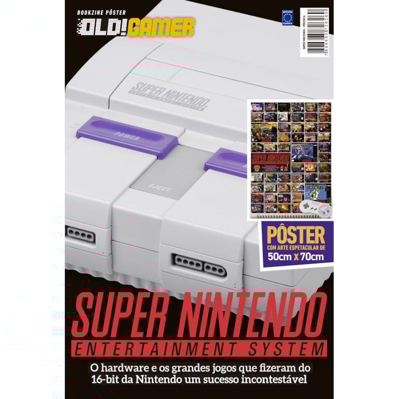 SUPER NINTENDO: ARTE A (HARDWARE E JOGOS) - SUPERPÔSTER OLD!GAMER