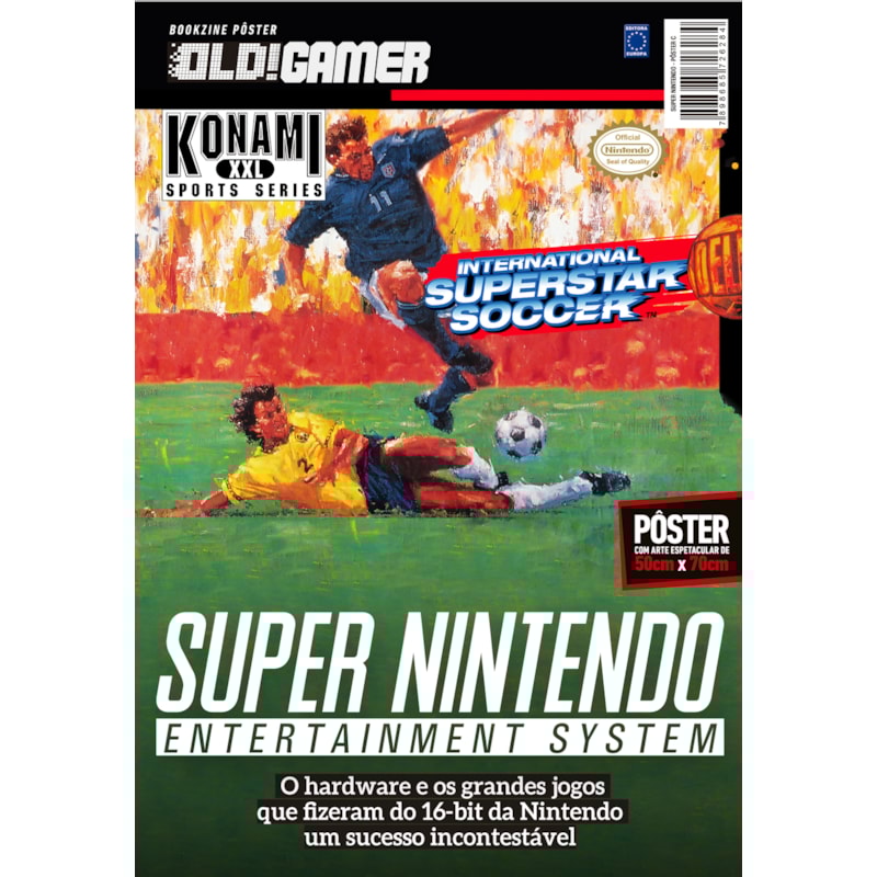 SUPER NINTENDO: ARTE C (INTERNATIONAL SUPERSTAR SOCCER) - SUPERPÔSTER OLD!GAMER