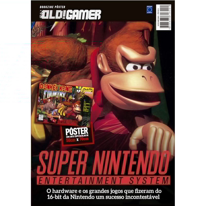 SUPER NINTENDO: ARTE D (DONKEY KONG COUNTRY) - SUPERPÔSTER OLD!GAMER