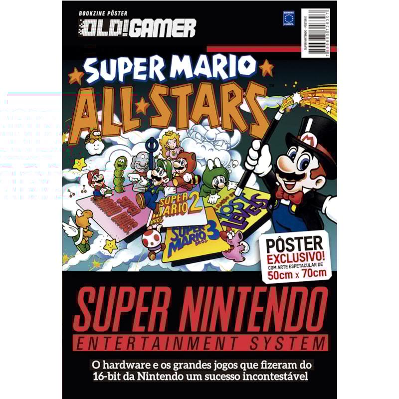 SUPER NINTENDO: ARTE E (SUPER MARIO ALL STARS) - SUPERPÔSTER OLD!GAMER