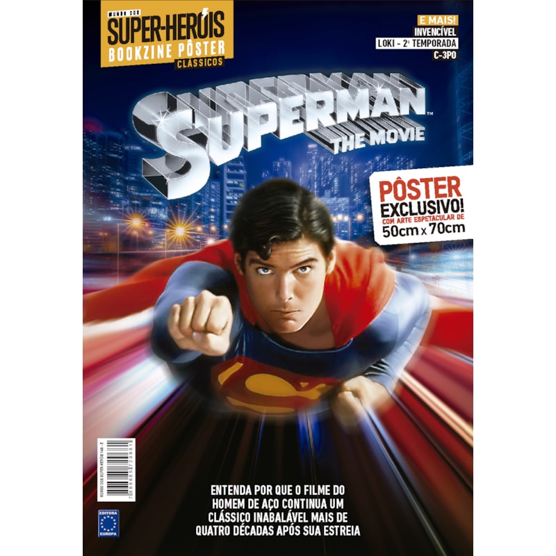 SUPERMAN 1978 - ARTE B - SUPERPÔSTER MUNDO DOS SUPER-HERÓIS