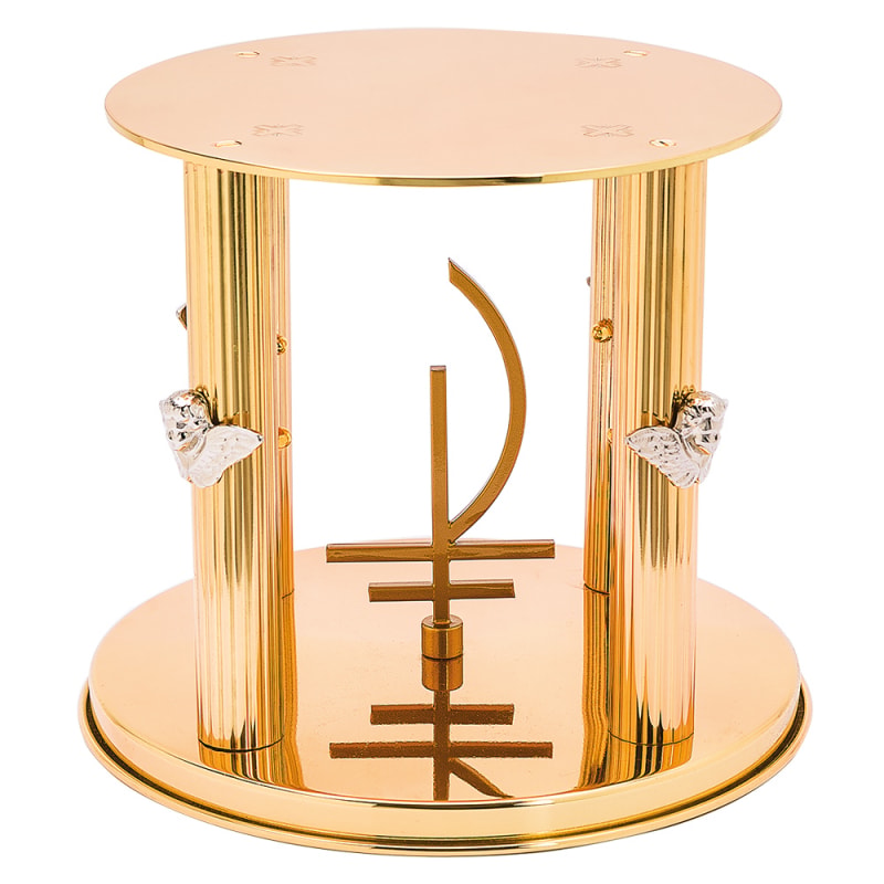SUPORTE PARA OSTENSÓRIO ANJOS 19CM DE ALTURA DOURADO