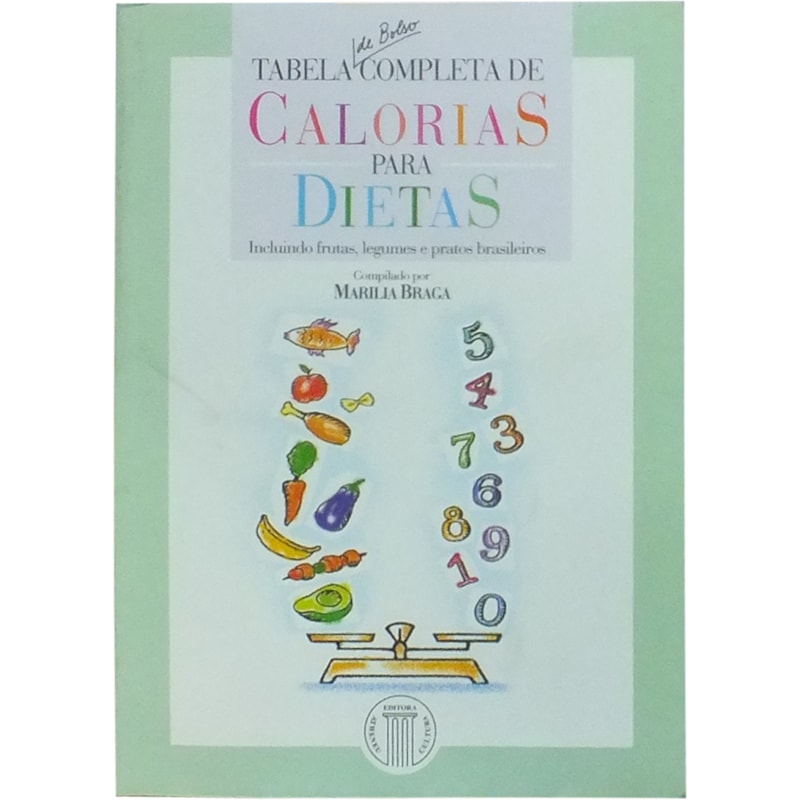 TABELA DE BOLSO COMPLETA DE CALORIAS PARA DIETAS INCLUINDO FRUTAS, LEGUMES E PRATOS BRASILEIROS
