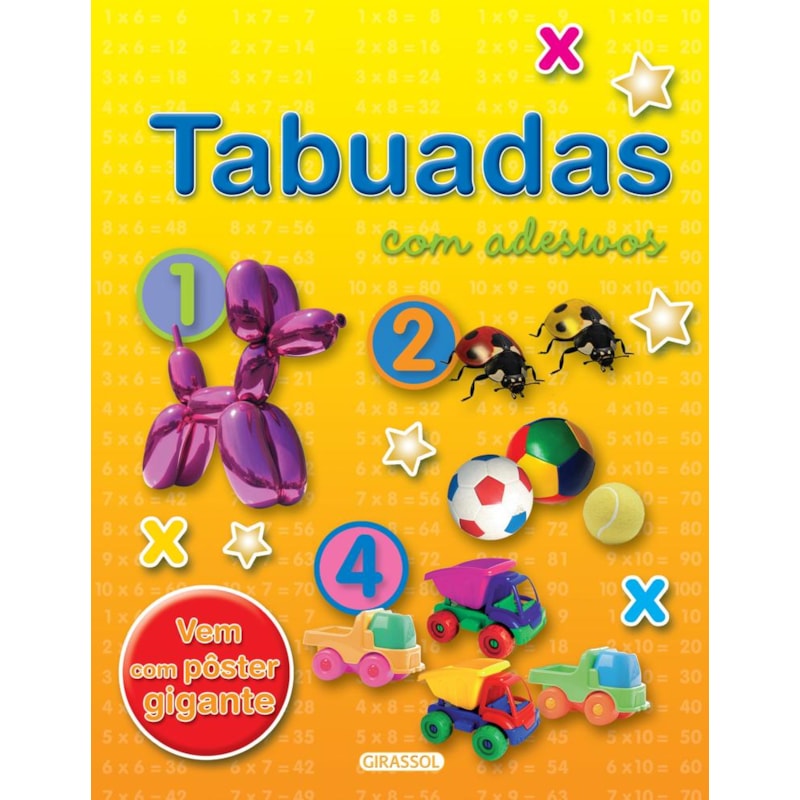 Tabuadas com adesivos