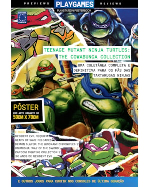 TARTARUGAS NINJAS: COWABUNGA COLLECTION (VERSÃO LISA, SEM DOBRAS, ENVIADA EM TUBO PROTETOR) - SUPERPÔSTER PLAYGAMES