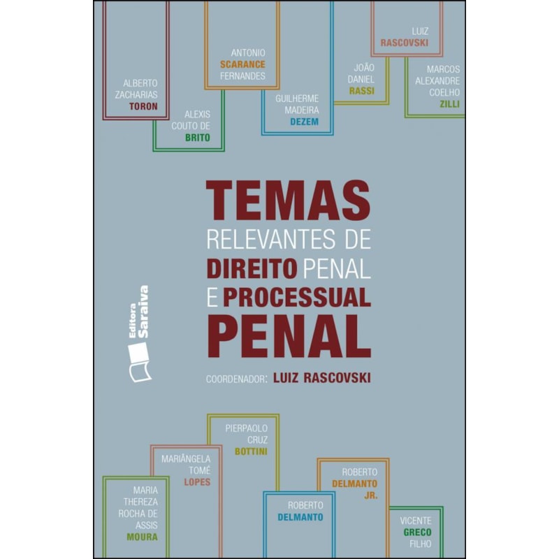 TEMAS RELEVANTES DE DIREITO PENAL E PROCESSUAL PENAL - 1ª EDIÇÃO 2012