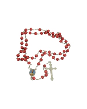 TERÇO AB ROSA PERFUMADO NOSSA SENHORA DE LA SALETTE