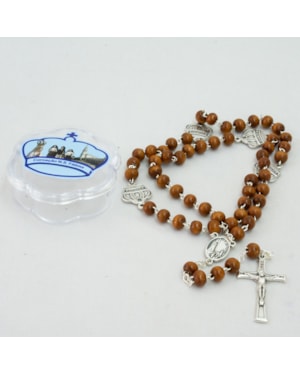 TERÇO COM COROA NOSSA SENHORA DE FÁTIMA MADEIRA