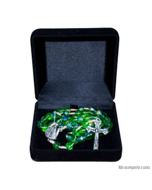 TERÇO COM ENTREMEIOS NOSSA SENHORA APARECIDA - VERDE - 5MM