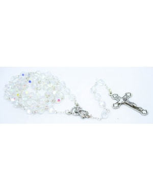 TERÇO CRISTAL BRANCO 5MM